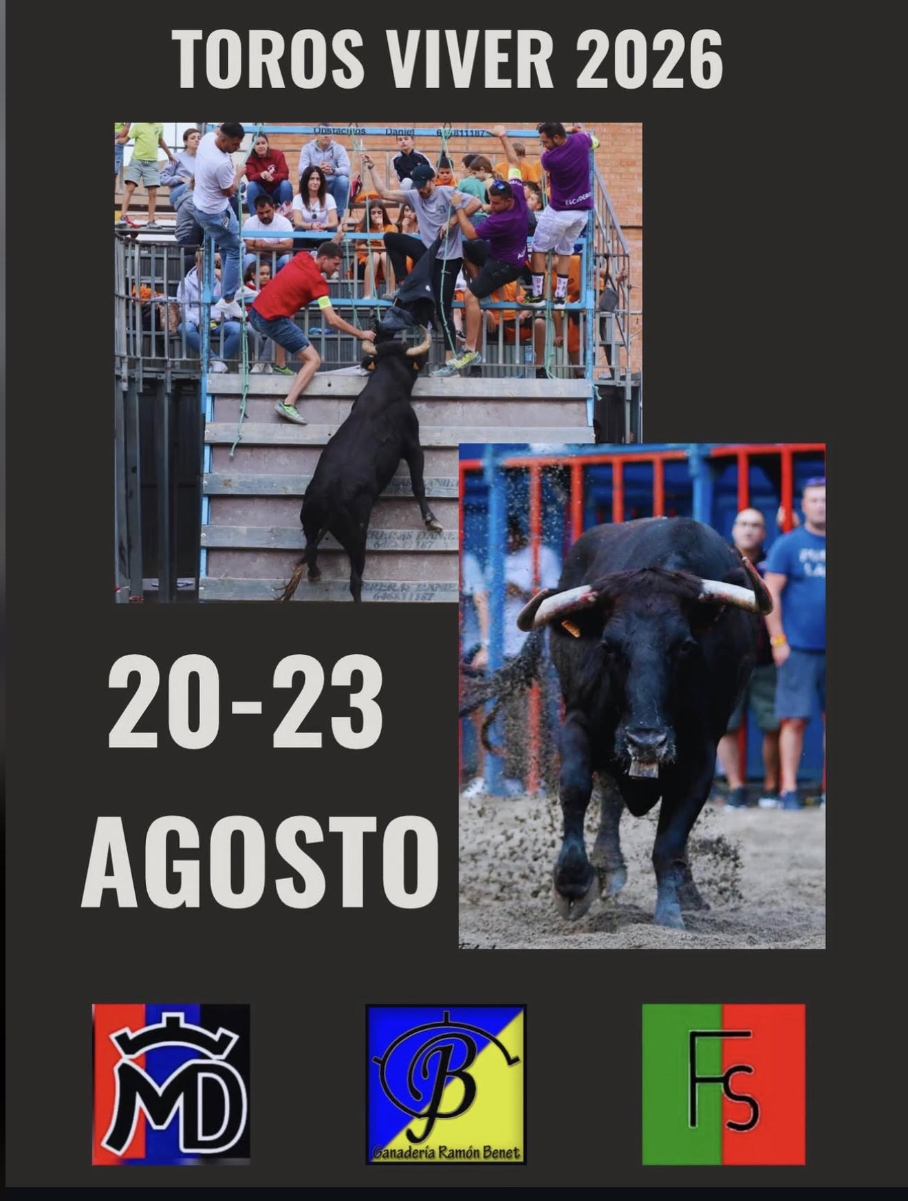 TOROS VIVER DEL 20 AL 23 DE AGOSTO 2026