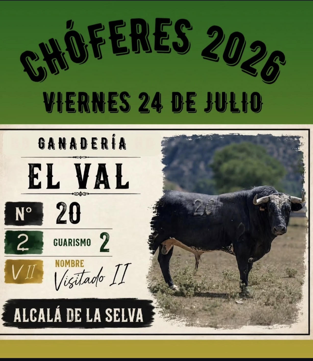 TOROS ALCALA DE LA SELVA 24 JULIO 2026