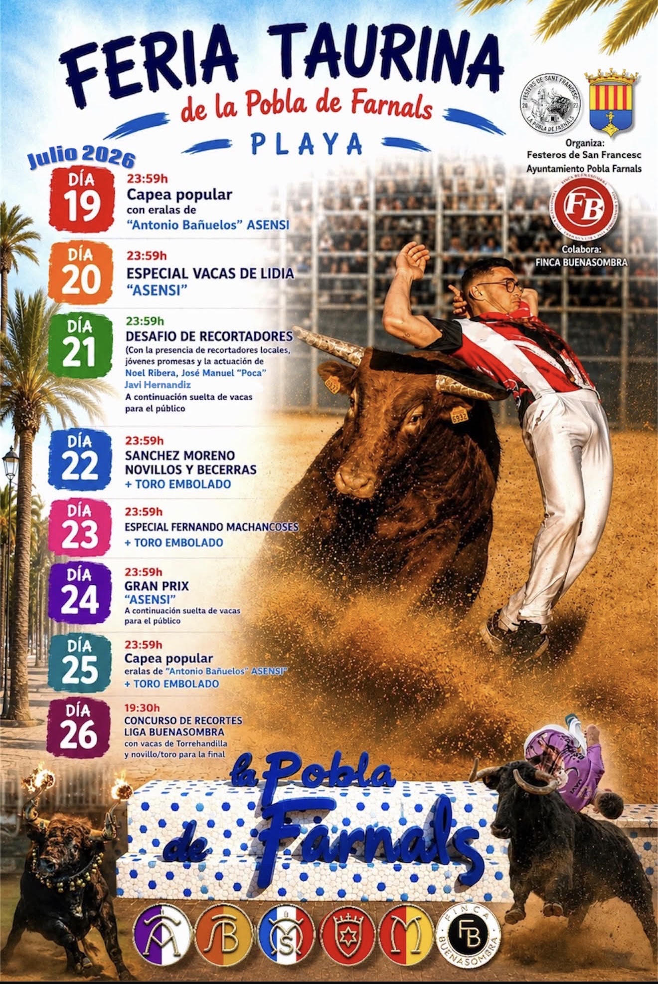 TOROS FERIA TAURINA DEL 19 AL 26 DE JULIO 2026
