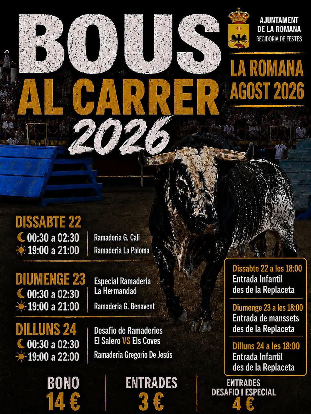 TOROS LA ROMANA 22 23 Y 24 DE AGOSTO 2026