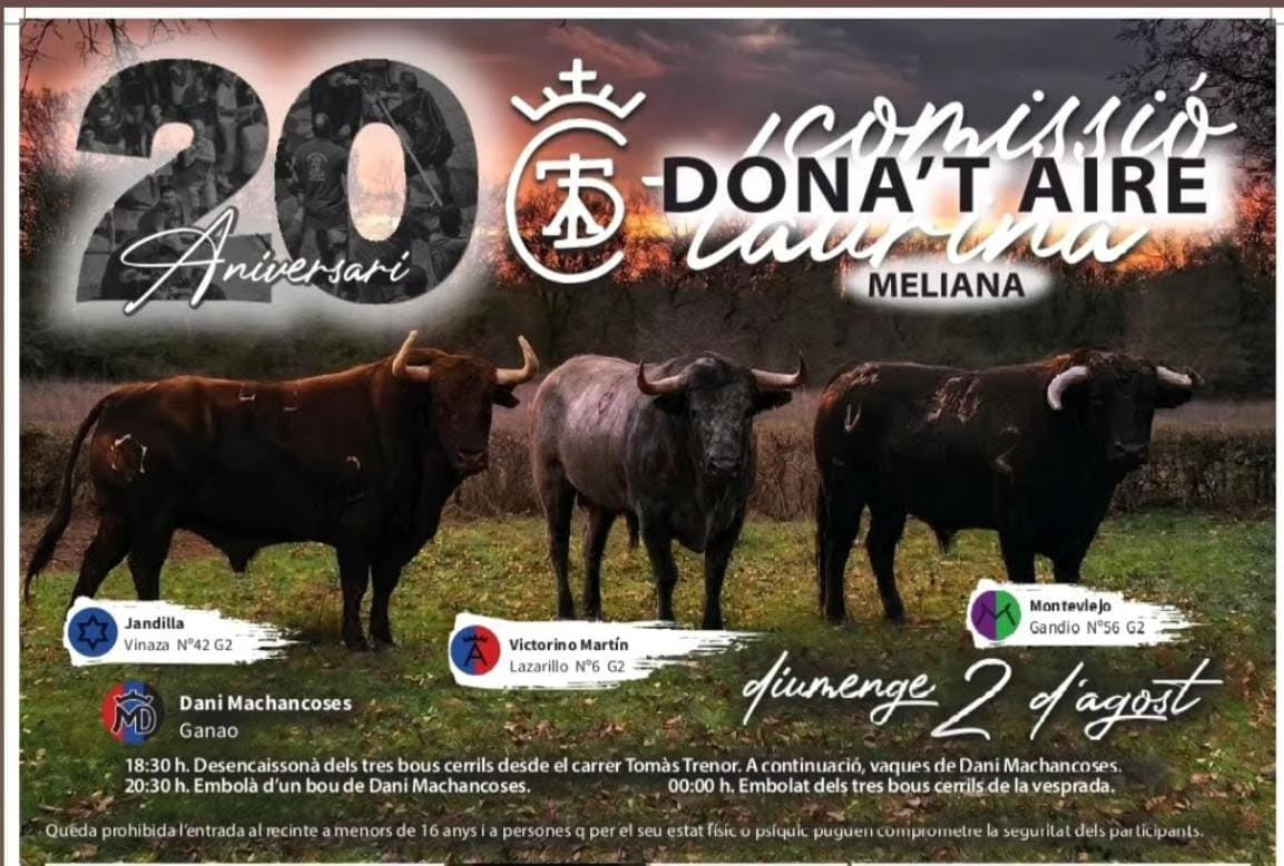 TOROS MELIANA 2 AGOSTO 2026