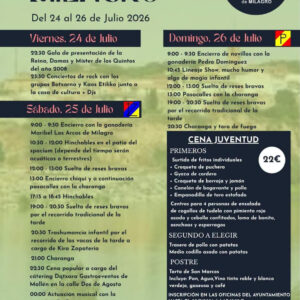 TOROS MILAGRO DEL 24 AL 26 DE JULIO 2026