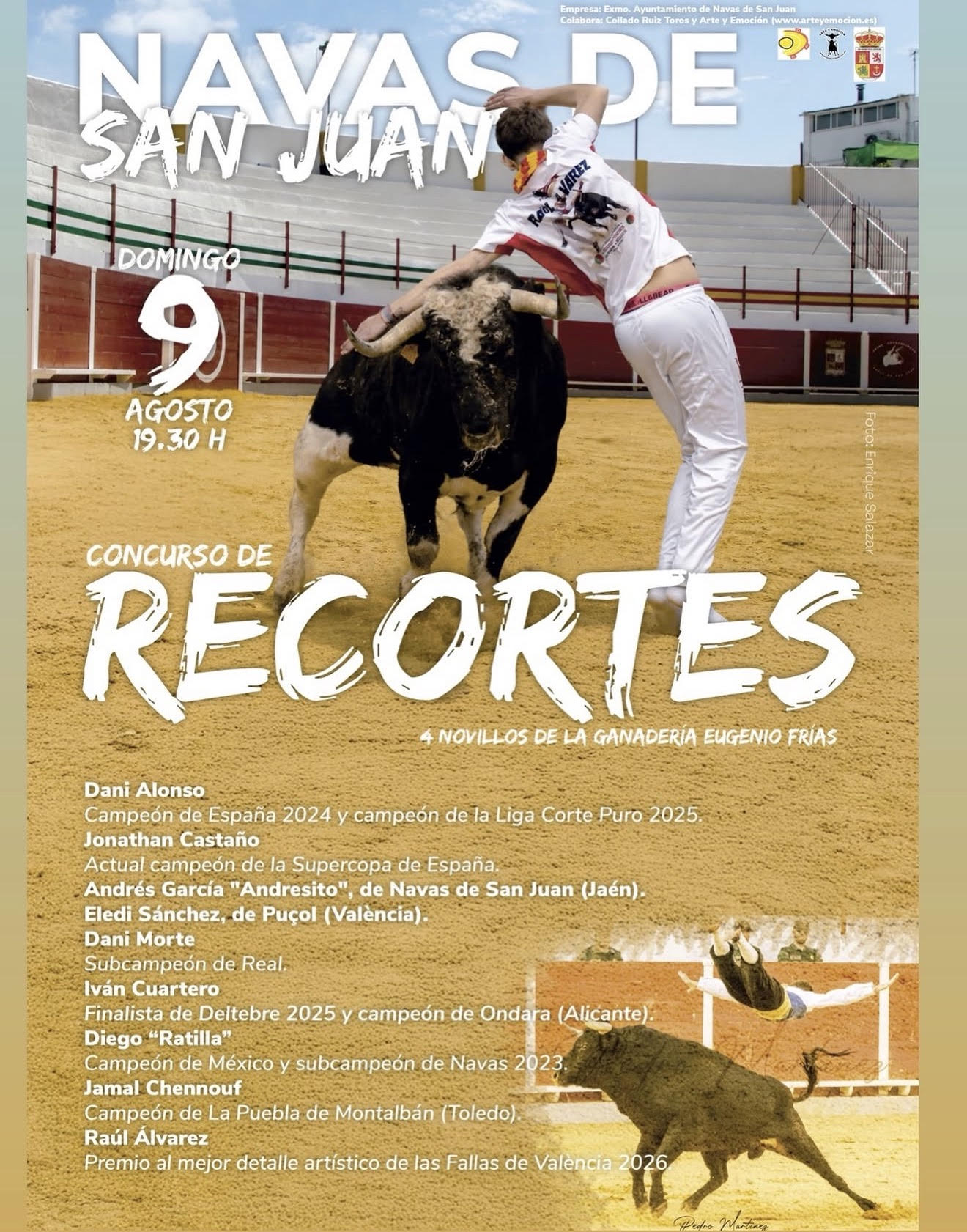 TOROS NAVAS DE SAN JUAN 9 AGOSTO 2026