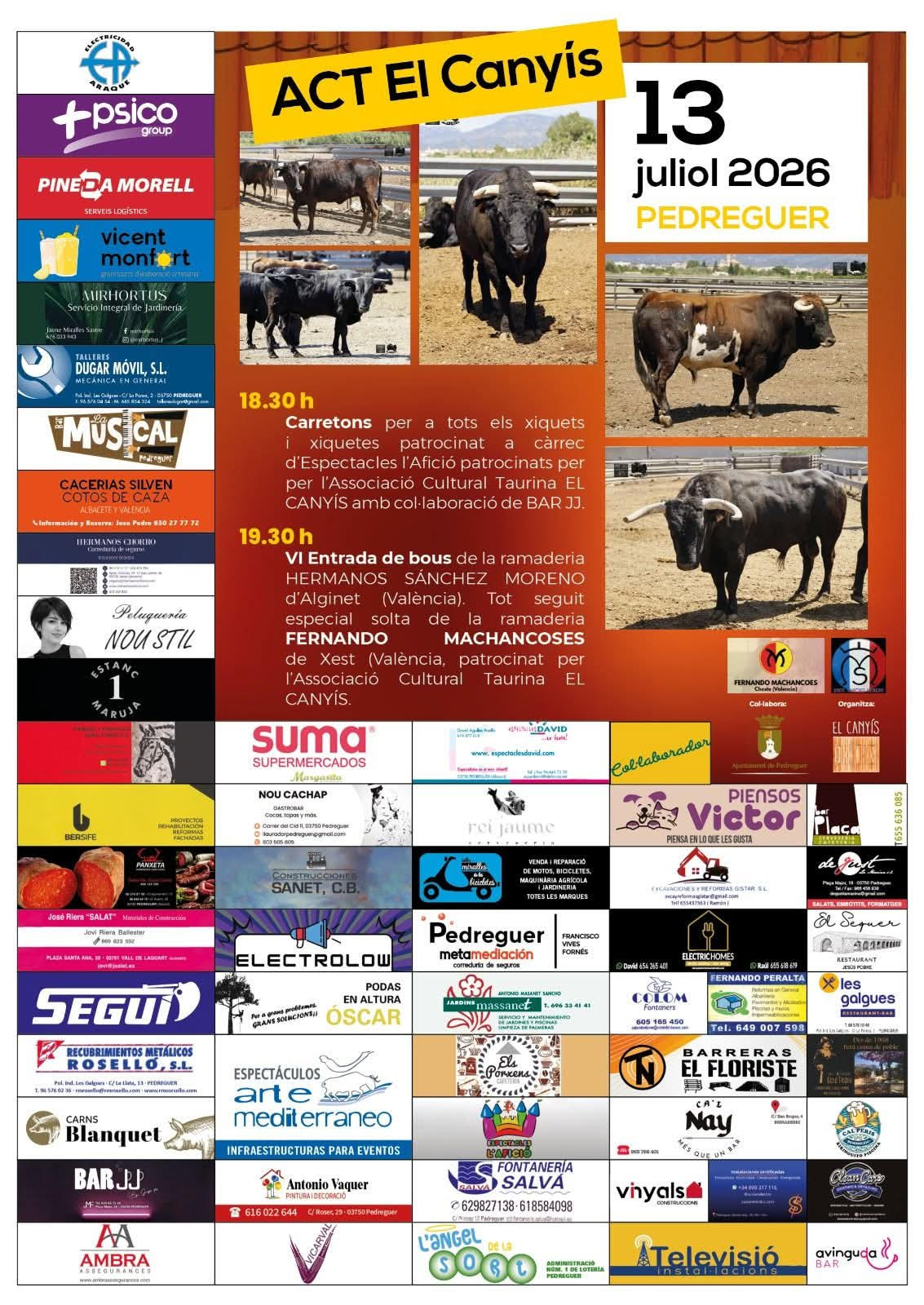TOROS PEDREGUER 13 JULIO 2026