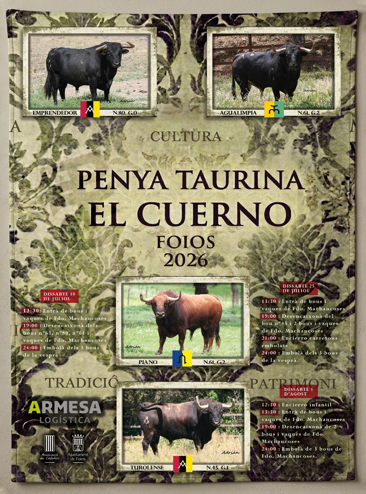 TOROS PENA EL CUERNO FOIOS 18 JULIO 2026