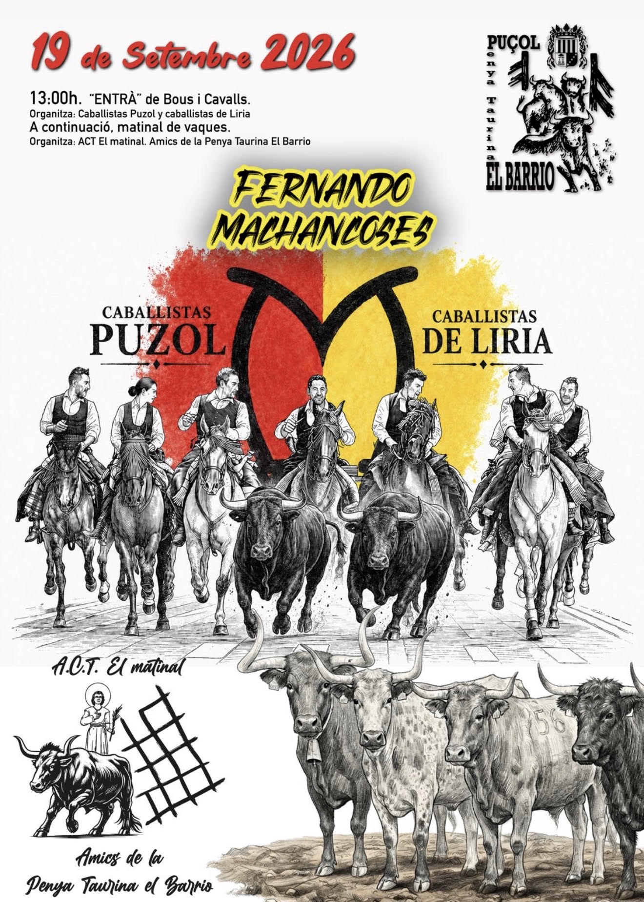 TOROS PUÇOL 19 SEPTIRMBRE 2026