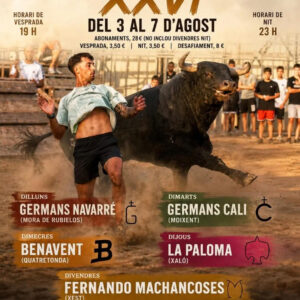 TOROS SEMANA TAURINA MUSEROS DEL 3 AL 7 DE AGOSTO 2026