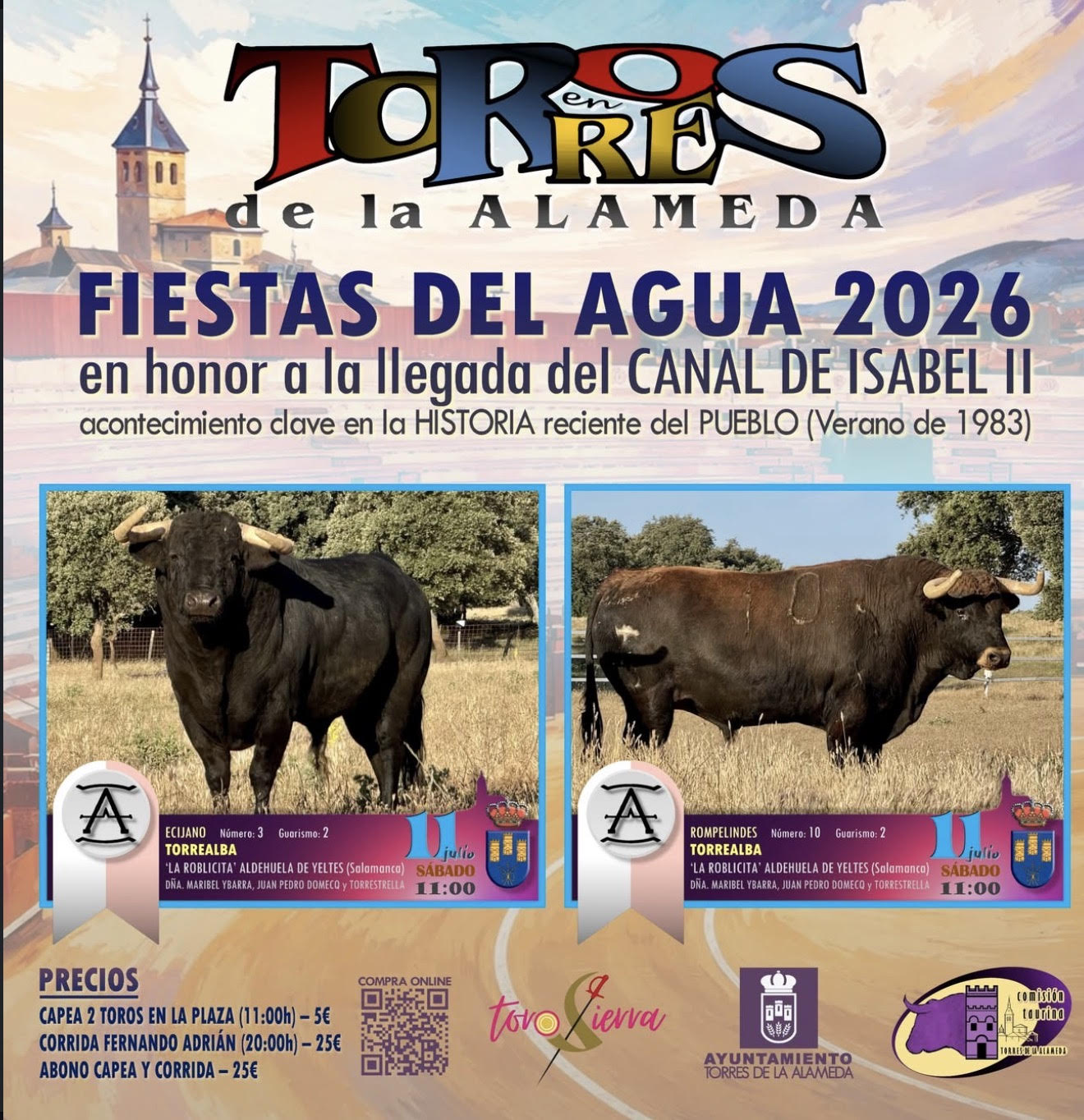 TOROS TORRE ALAMEDA 11 JULIO 2026