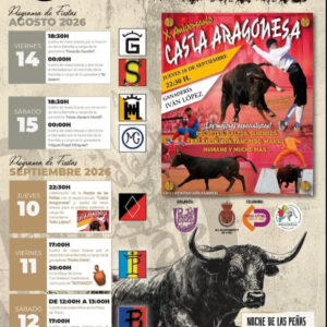 TOROS UTIEL 14 Y 15 DE AGOSTO 2026