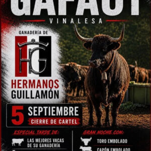 TOROS VINALESA 5 SEPTIRMBRE 2026
