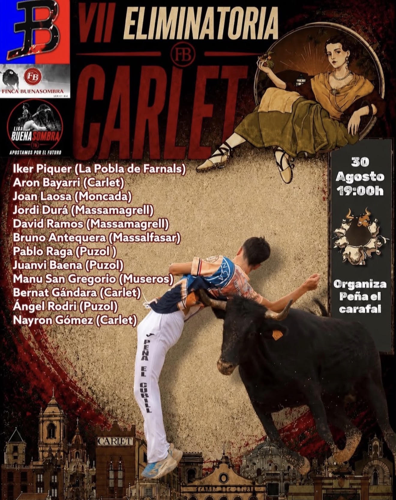 TOROS CARLET 30 AGOSTO 2026.