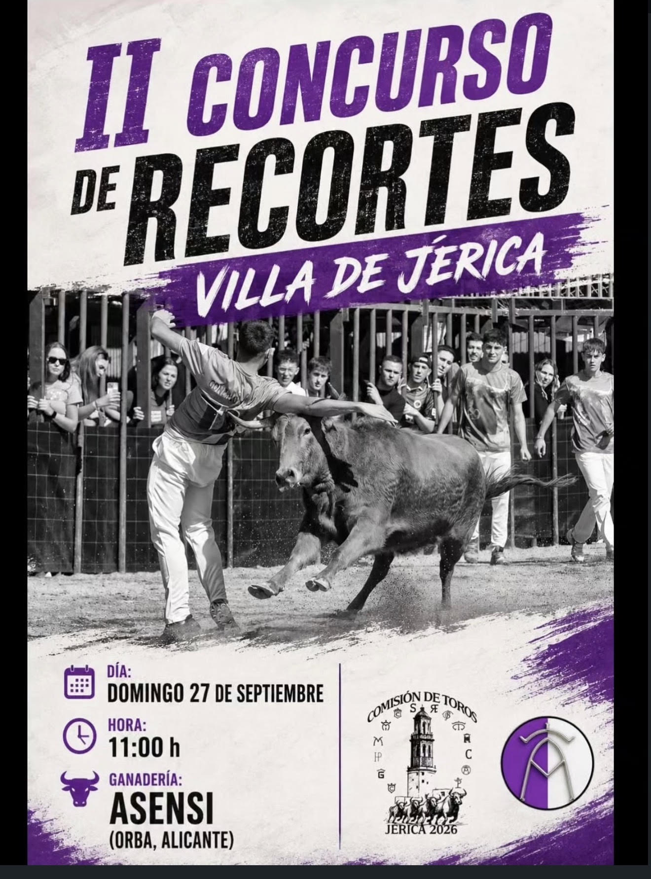TOROS CONCURSO DE RECORTES JÉRICA 27 SEPTIEMBRE 2026