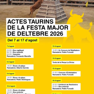 TOROS DELTEBRE DEL 7 AL 17 DE AGOSTO 2026