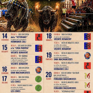 TOROS MOIXENT DEL 14 AL 20 DE AGOSTO 2026