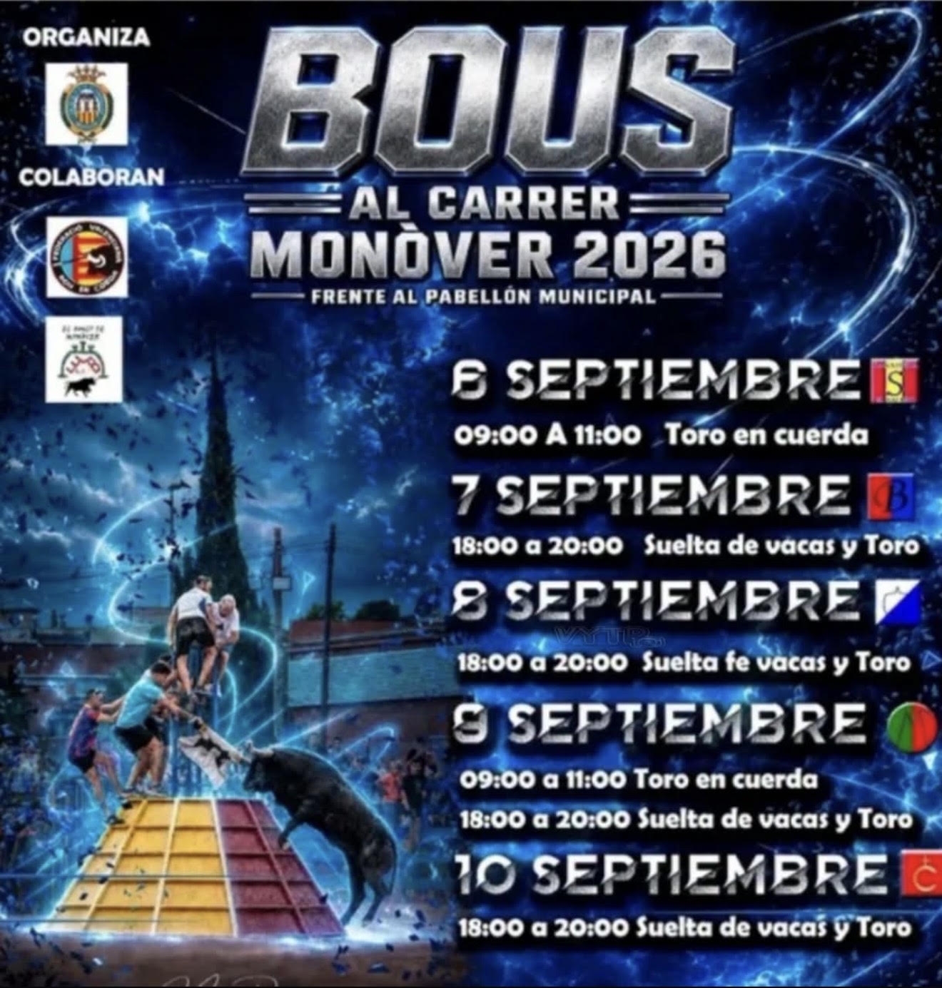 TOROS MONOVER DEL 6 AL 10 DE SEPTIEMBRE 2026