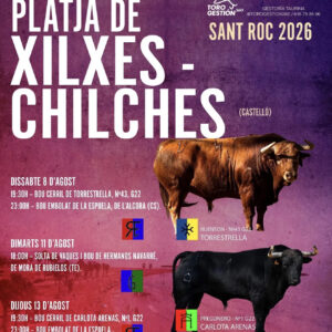TOROS PLAYA DE XILXES 13 DE AGOSTO 2026