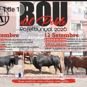 TOROS RAFELBUUOL 5 SEPTIEMBRE 2026.
