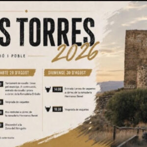 TOROS TORRES TORRES DEL 28 AL 30 DE AGOSTO 2026