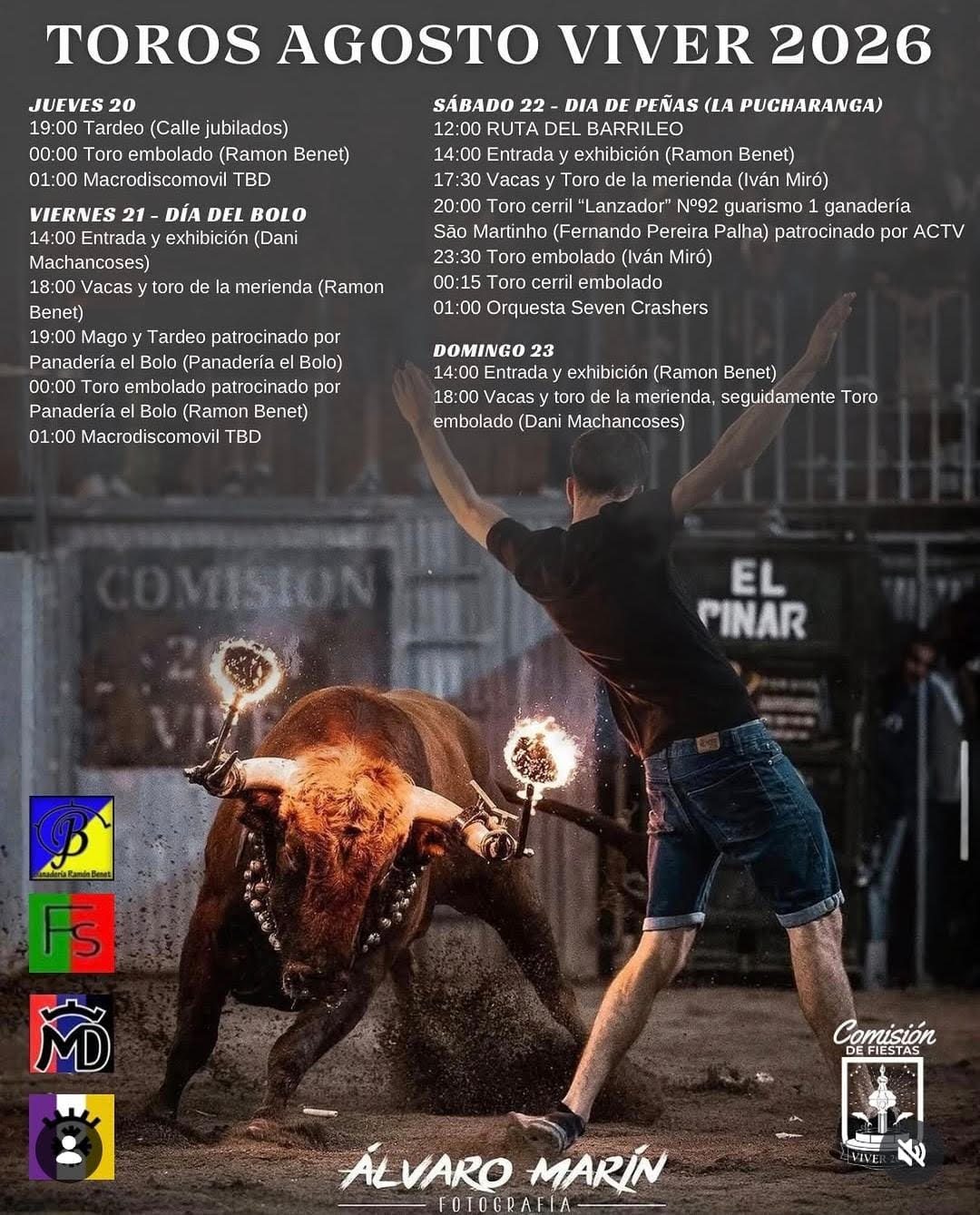 TOROS VIVER DEL 20 AL 22 DE AGOSTO 2026