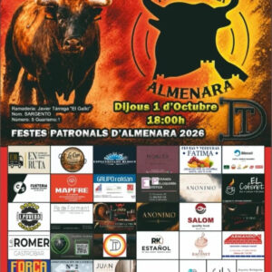 TOROS ALMANERA 1 DE OCTUBRE 2026