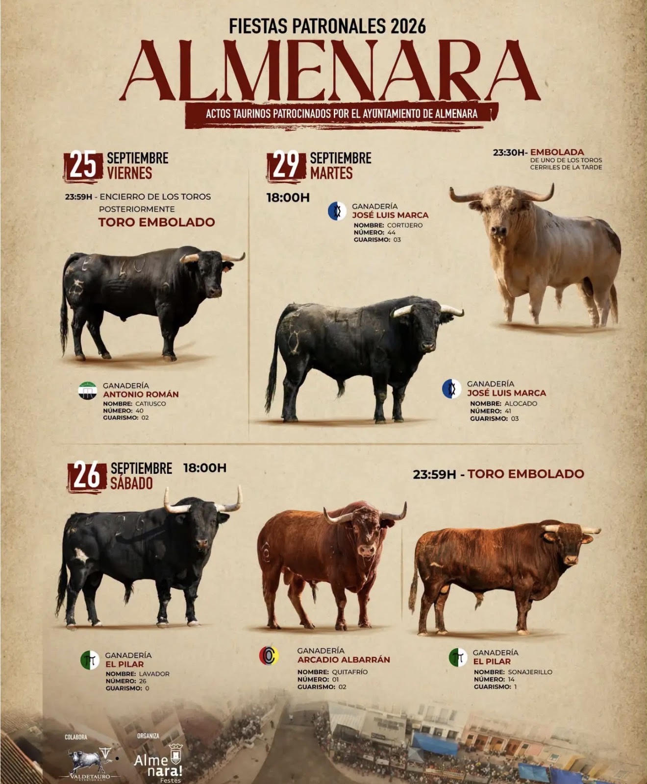 TOROS ALMANERA 25 SETIEMBRE 2026