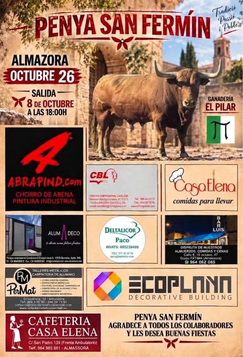 TOROS ALMASSORA 26 OCTUBRE 2026