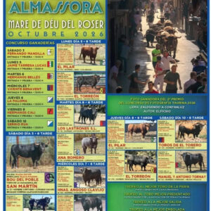 TOROS ALMASSORA 3 OCTUBRE 2026