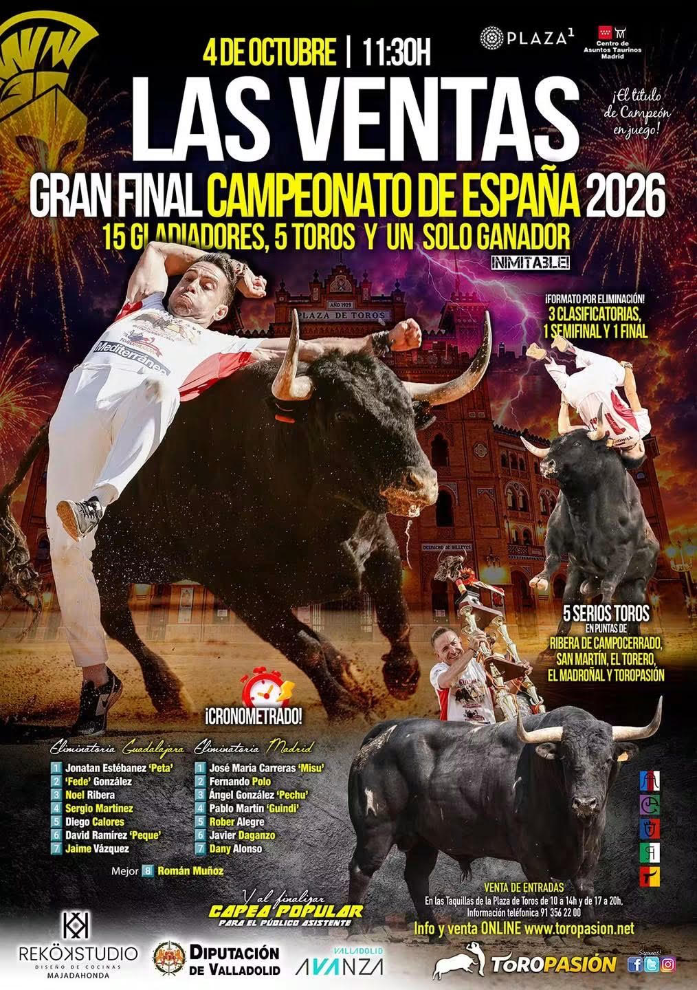 TOROS LAS VENTAS 4 OCTUBRE 2026