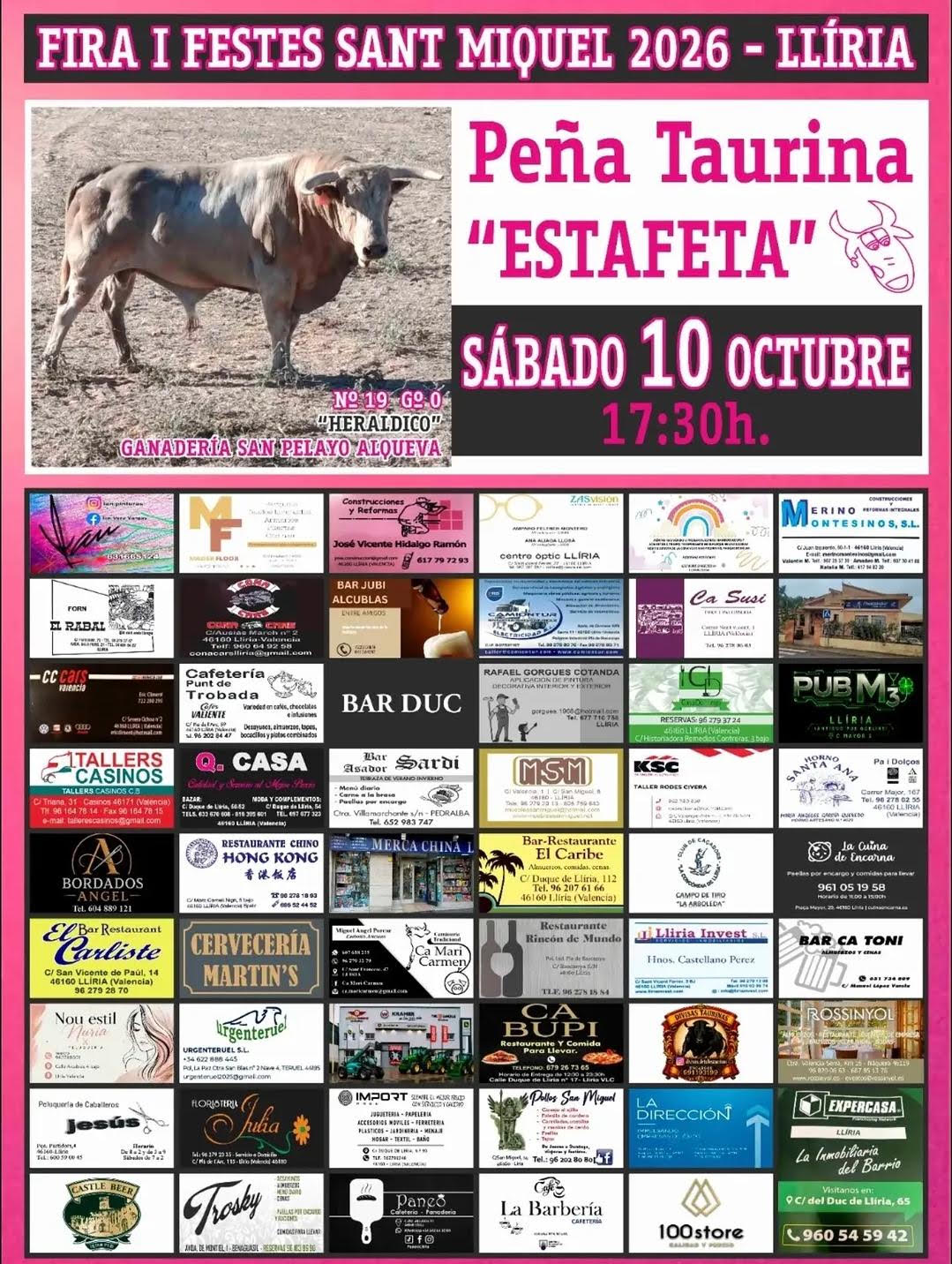 TOROS LLIRIA 10 OCTUBRE 2026