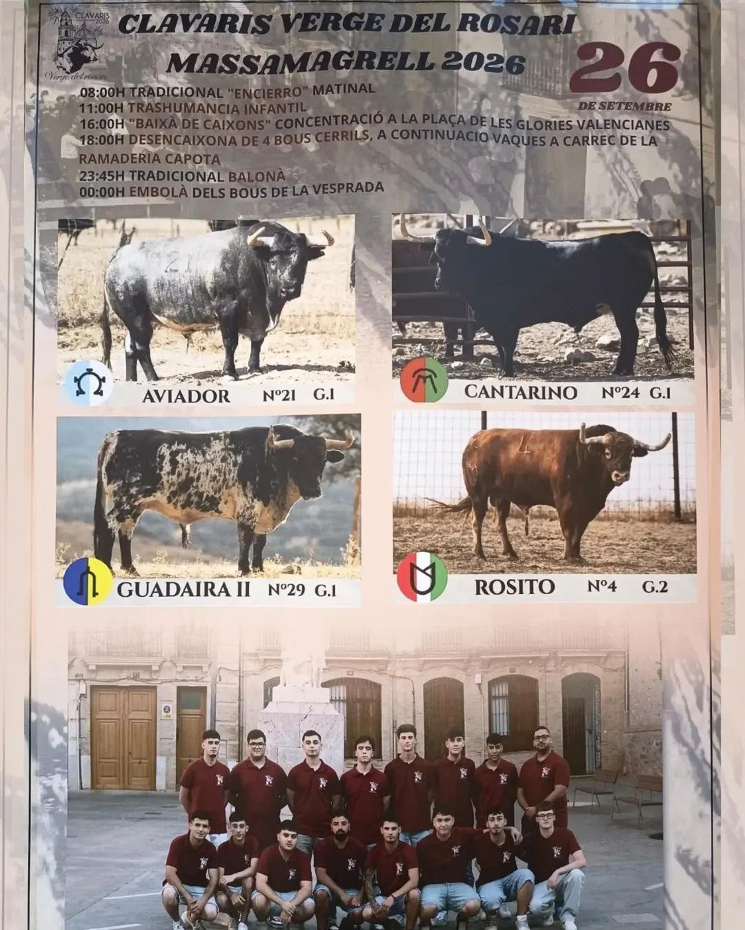 TOROS MASSAMAGRELL 26 SEPTIEMBRE 2026