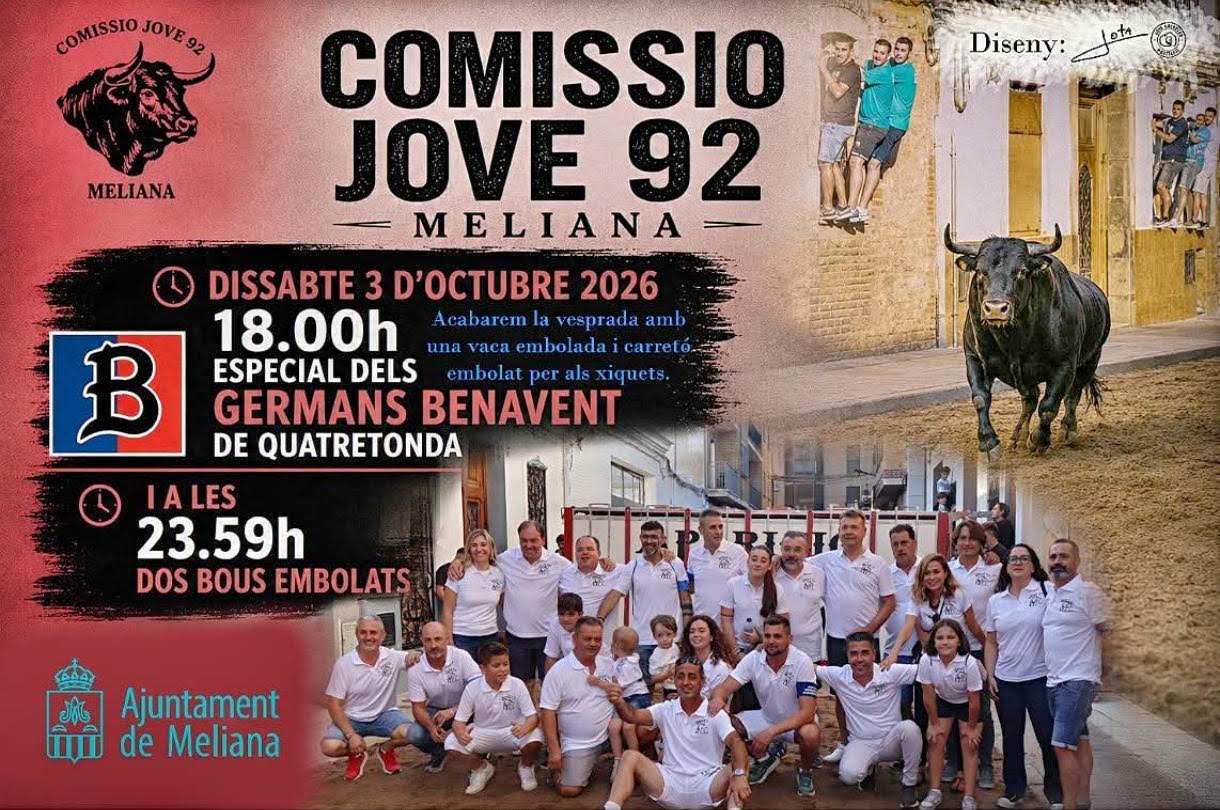TOROS MELIANA 3 OCTUBRE 2026