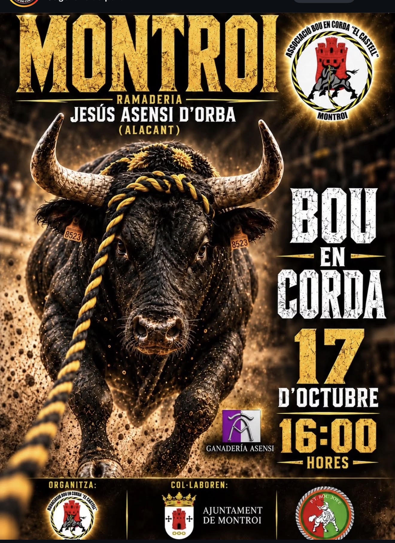 TOROS MONTROI 17 DE OCTUBRE 2026