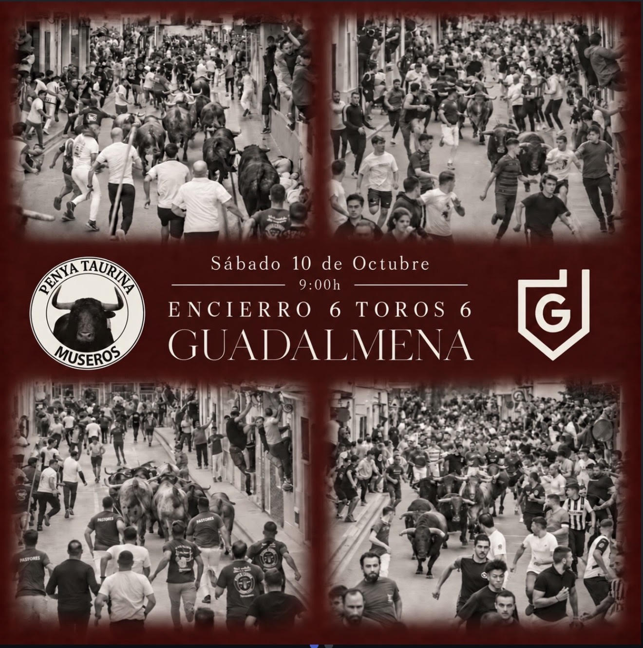 TOROS MUSEROS ENCIERRO 10 DE OCTUBRE 2026