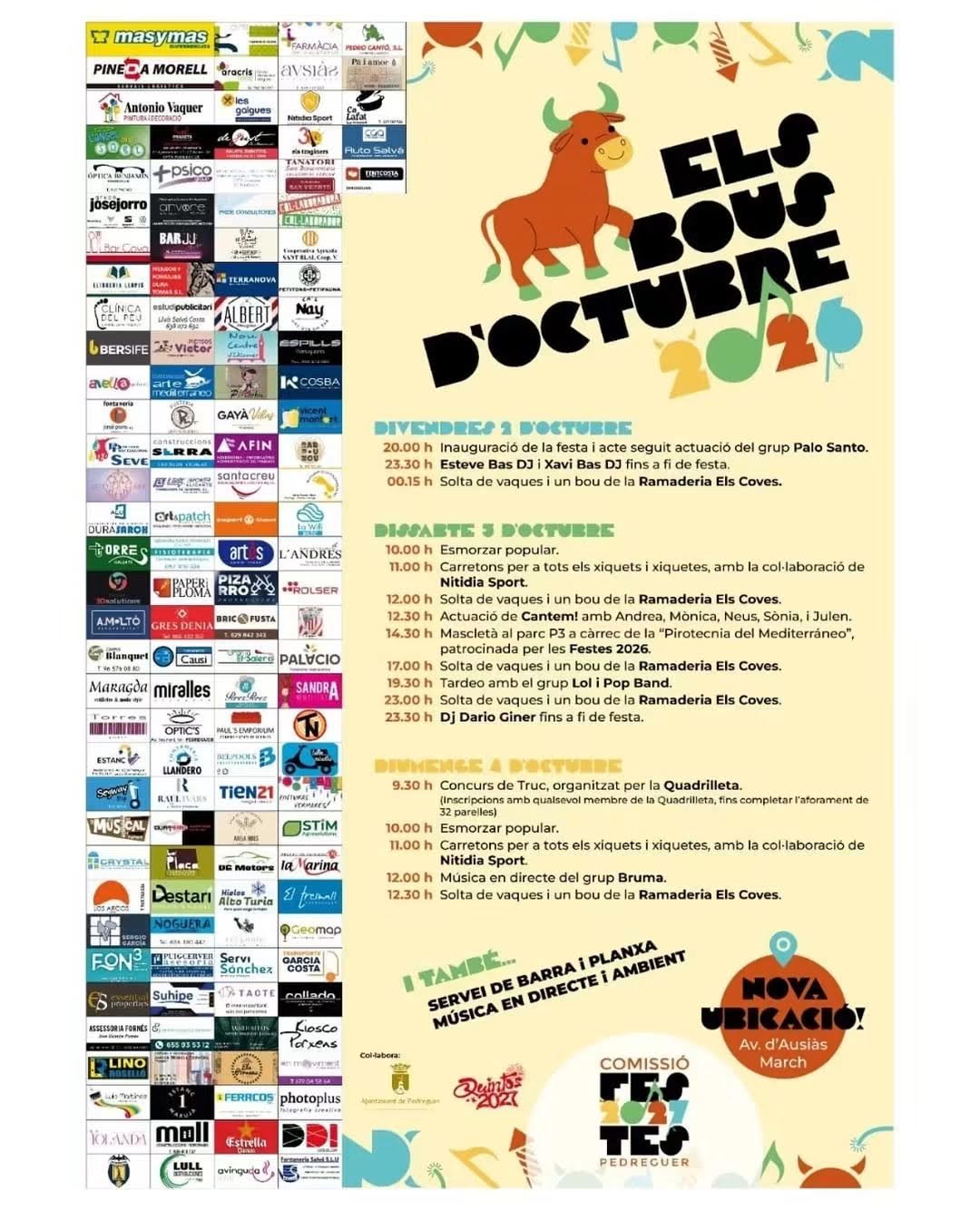 TOROS PEDREGUER DEL 2 AL 4 DE OCTUBRE 2026