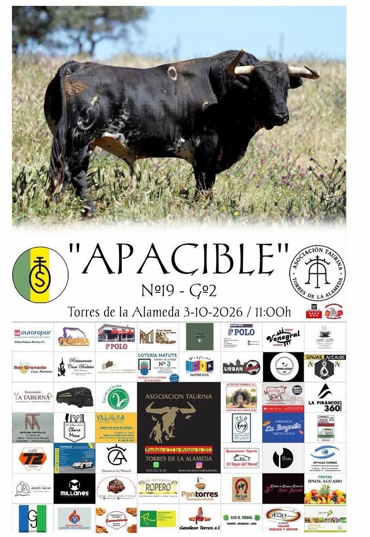 TOROS TORRE DE ALAMEDA 3 OCTUBRE 2026