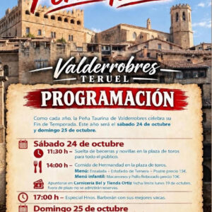 TOROS VALDERROBRES 24 Y 25 OCTUBRE 2026