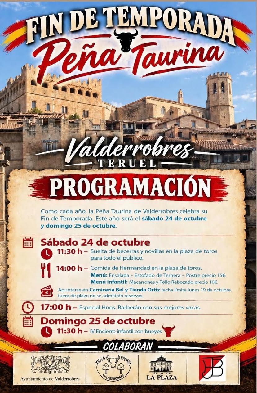TOROS VALDERROBRES 24 Y 25 OCTUBRE 2026
