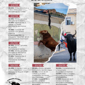 TOROS BUGARra 30 31 OCTUBRE 1 DE NOVIEMBRE 2026